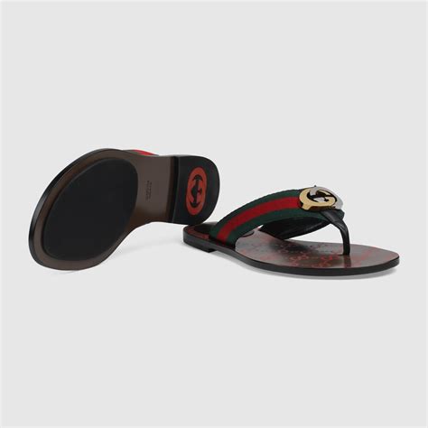 gucci leather thong sandal with double g replica|gucci thong sandals women's.